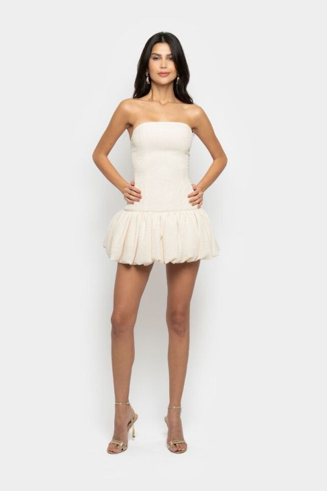 OPHELIA DRESS IN ECRU