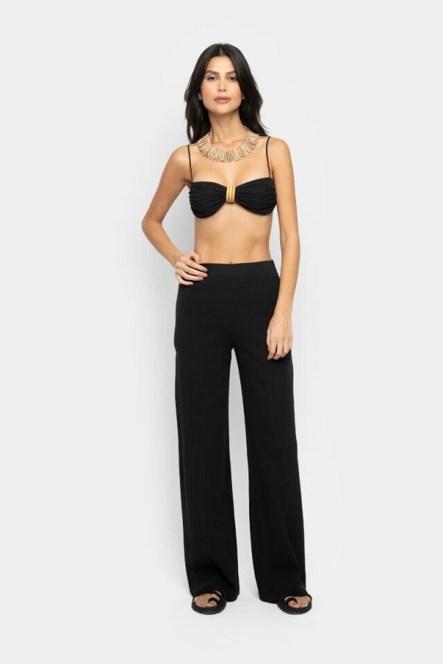 SEZANE PANTS IN BLACK