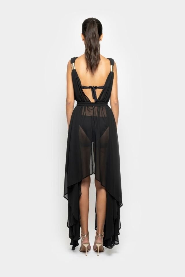 BUTTERFLY KIMONO IN BLACK