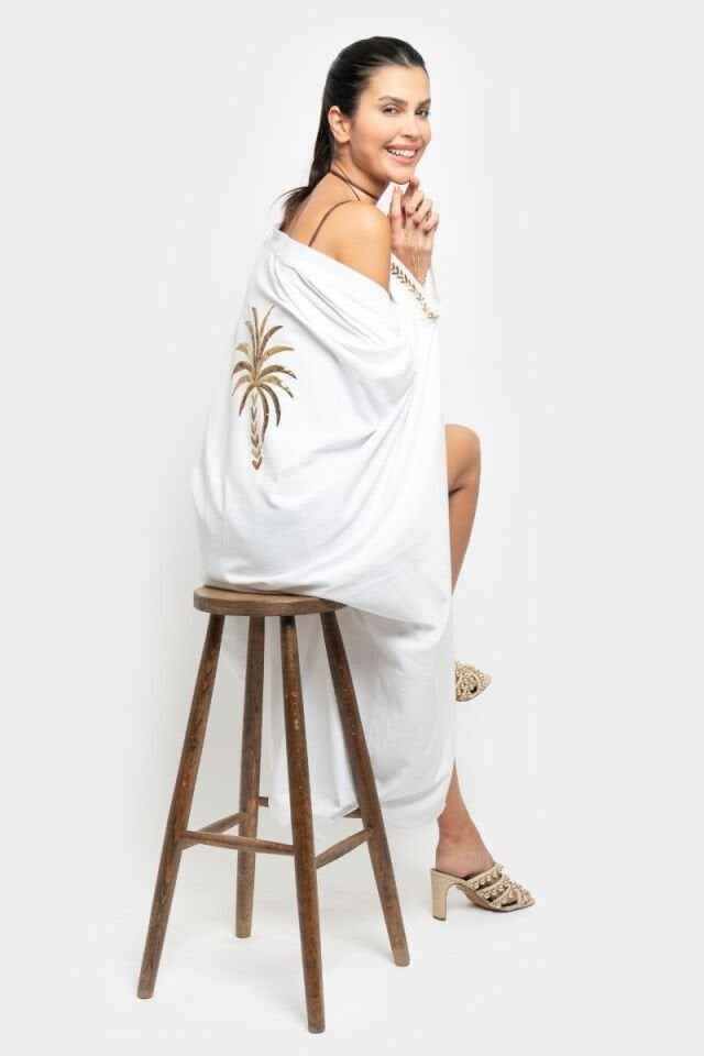 WHITE PEARL KIMONO