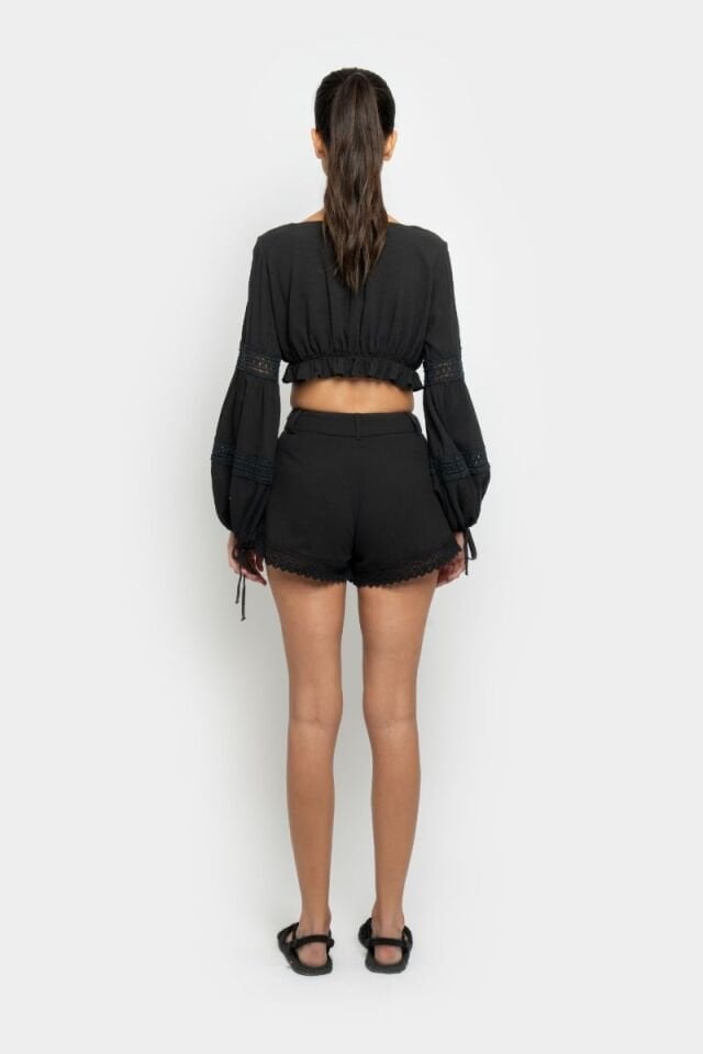 TWILLY  SHORTS IN BLACK