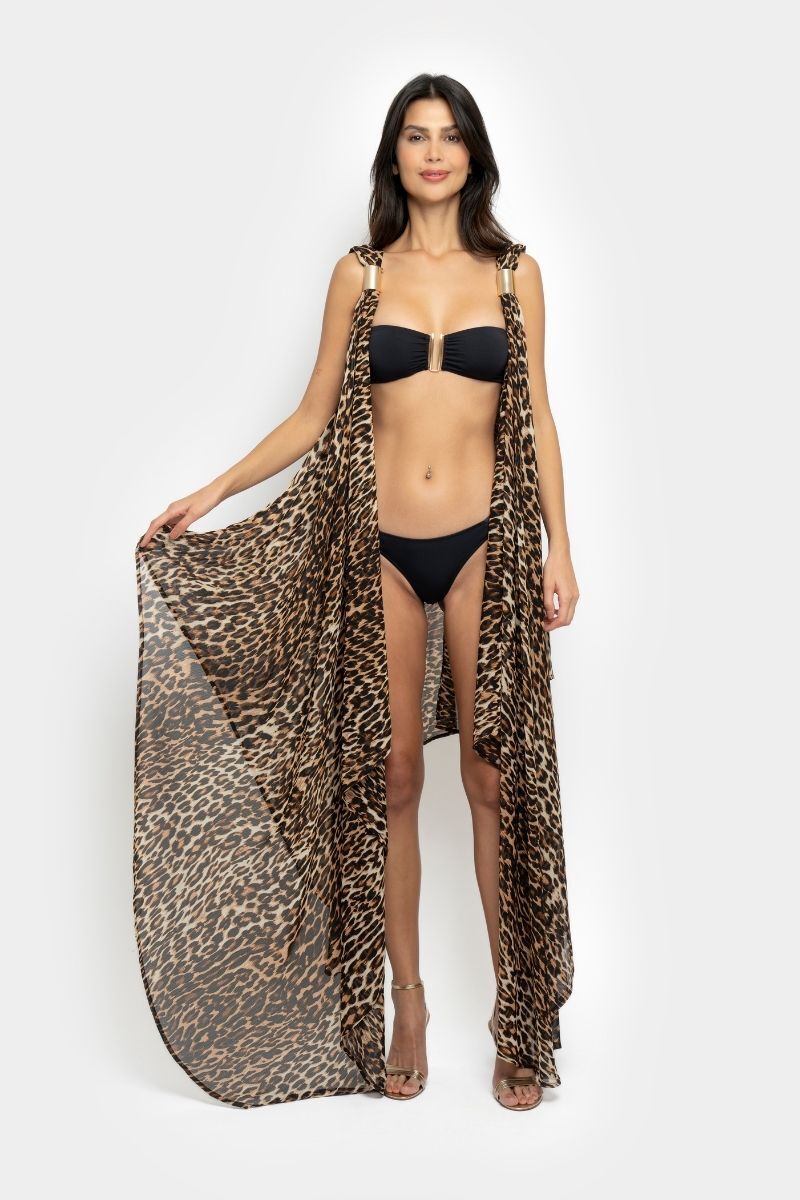 BUTTERFLY KIMONO IN LEOPARD