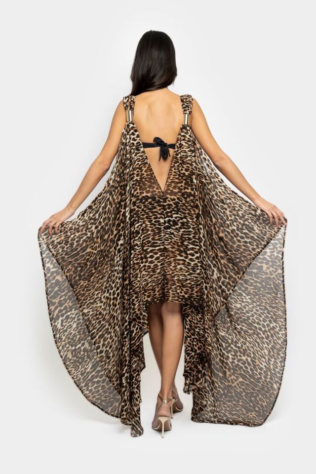 BUTTERFLY KIMONO IN LEOPARD
