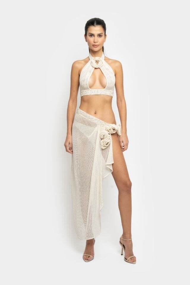 WHITE ROSE SKIRT