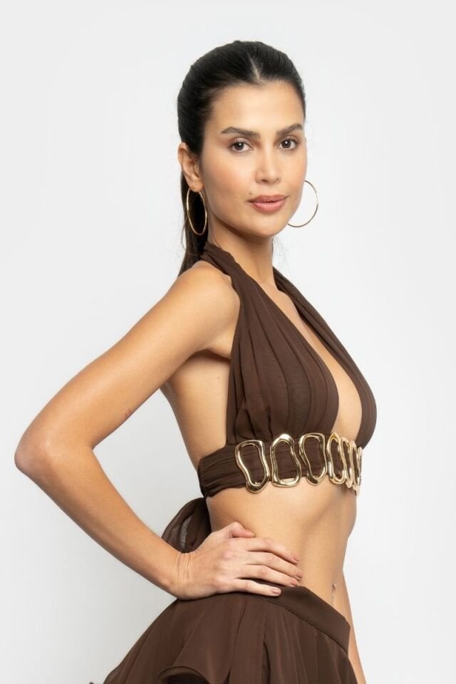MARYLN TOP IN BROWN