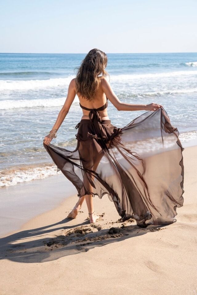 MARYLN SKIRT IN BROWN