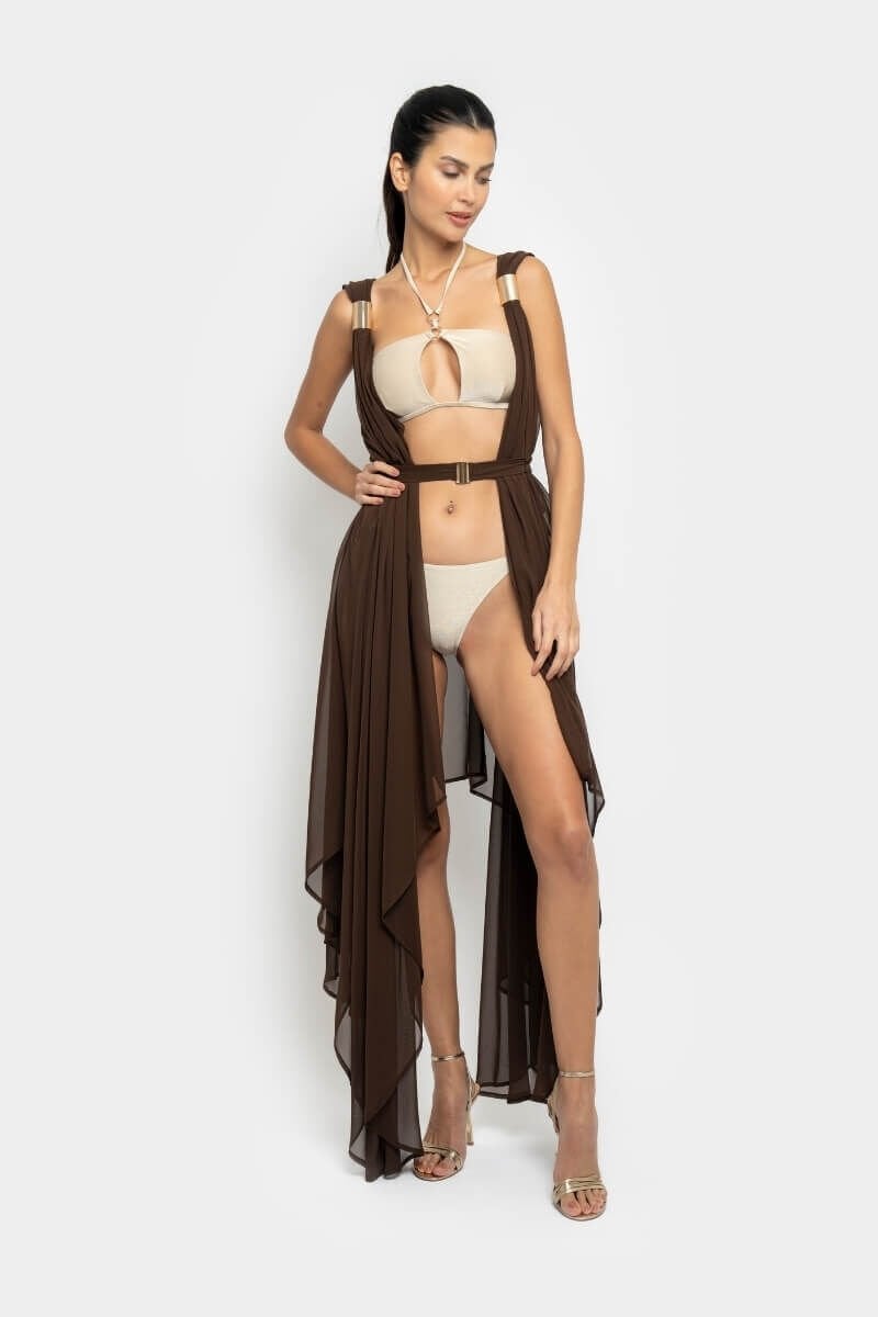 BUTTERFLY KIMONO BROWN
