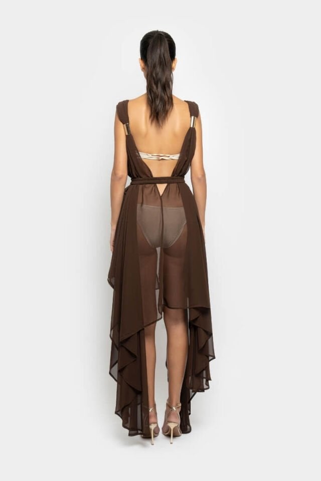 BUTTERFLY KIMONO BROWN